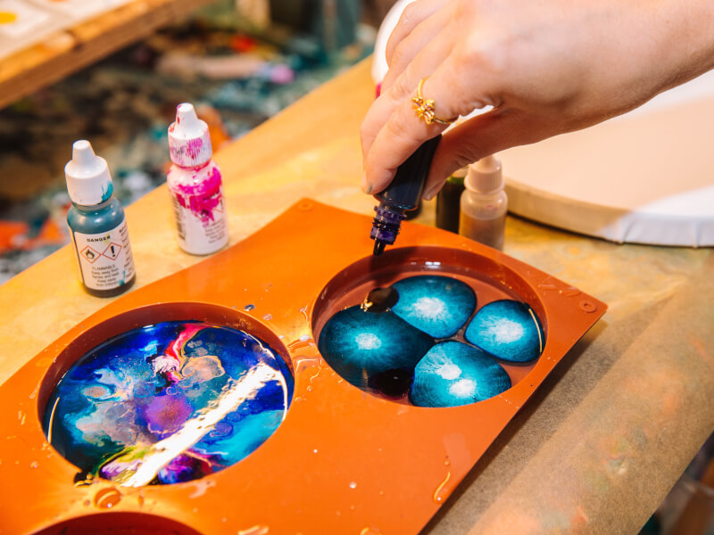 Alcohol ink paints